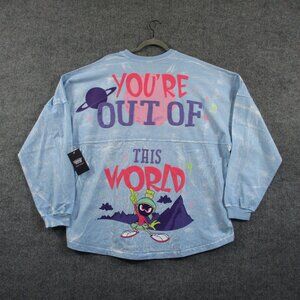 Looney Tunes Marvin The Martian Spirit Jersey Mens XXL Blue Tie Dye Mineral Wash